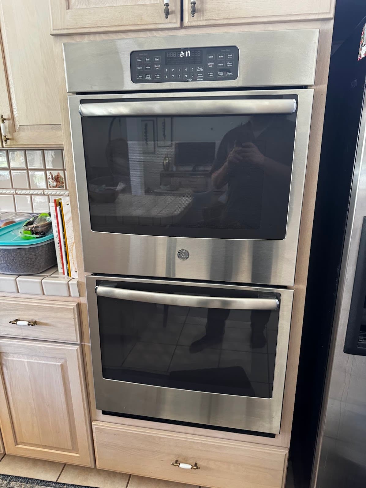 GE stainless steel double wall oven repair